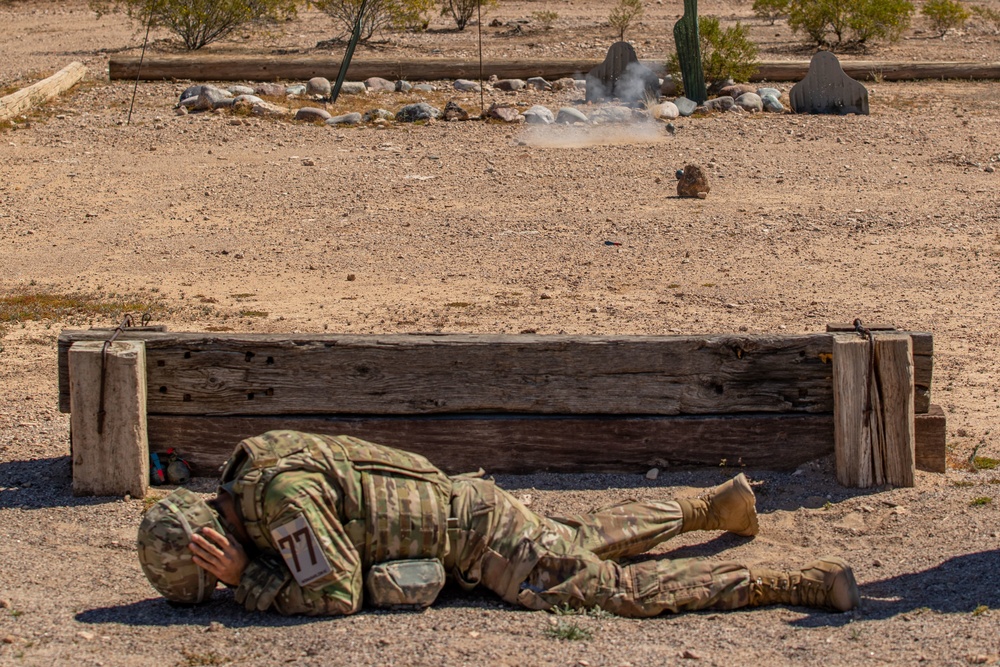 2022 Best Warrior Competitors Throw Grenades in Florence, Ariz.