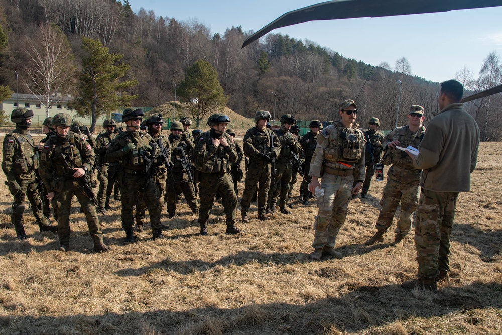 Paratroopers, Polish Soldiers conduct cold load training