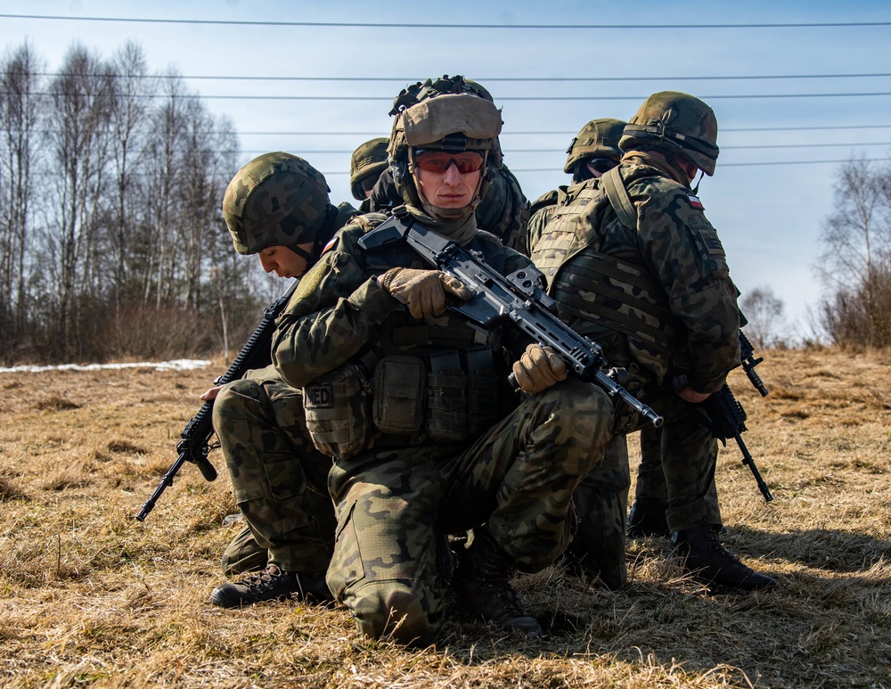 Paratroopers, Polish Soldiers conduct cold load training