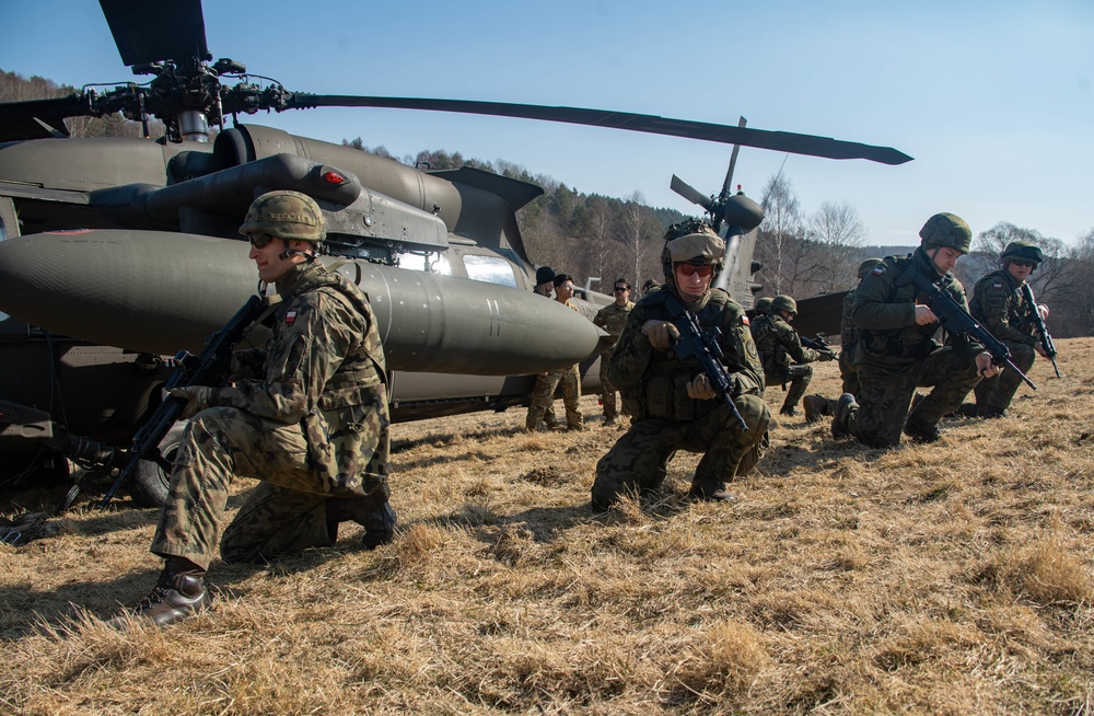 Paratroopers, Polish Soldiers conduct cold load training