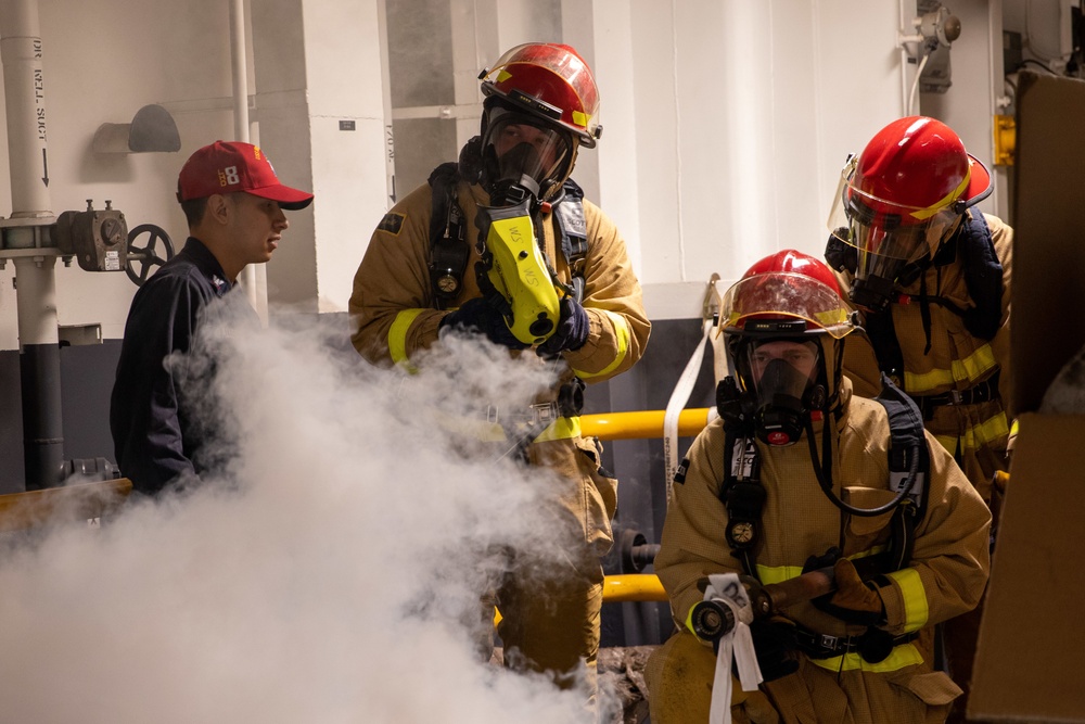 Makin Island Firefighting Drill