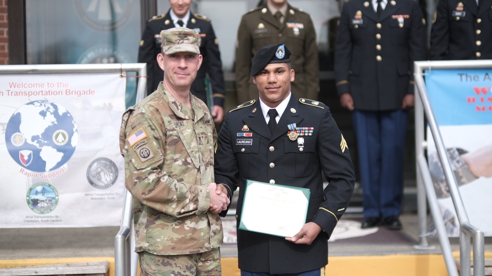 Soldier earns title of 597th Transportation Brigade NCO of the Quarter