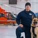 Coast Guard K-9s and their handlers perform K-9 hoisting operations