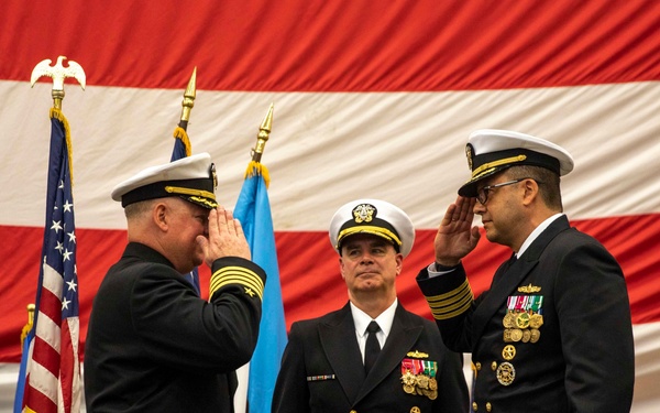 USS Normandy Holds Change of Command