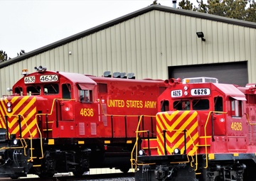 Locomotives at Fort McCoy prepped for Army engineer company rail movement