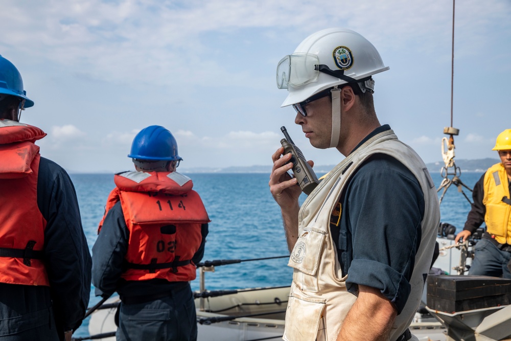 Sailors Aboard USS Ralph Johnson (DDG 114) Conduct Small Boat Operations