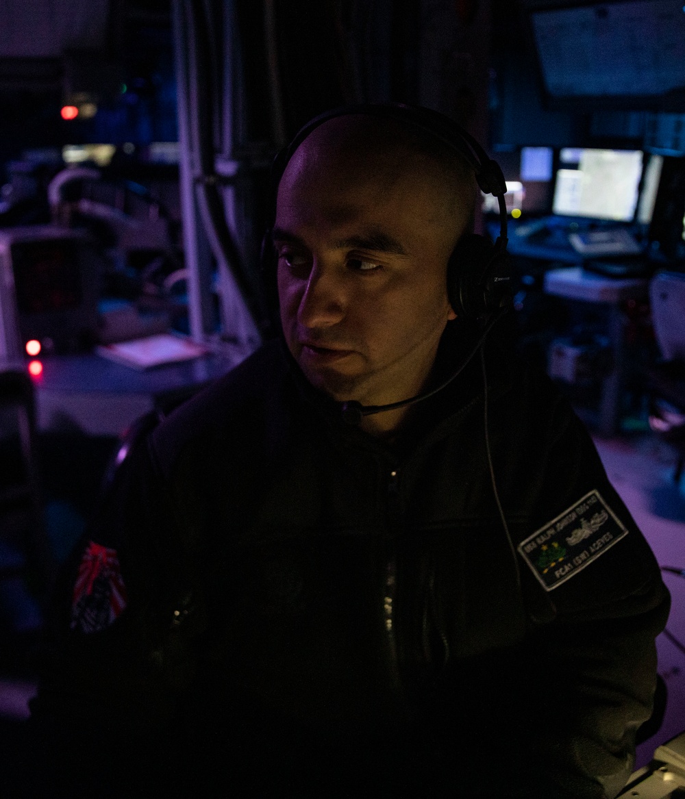 Sailors Stand Watch Aboard USS Ralph Johnson (DDG 114)