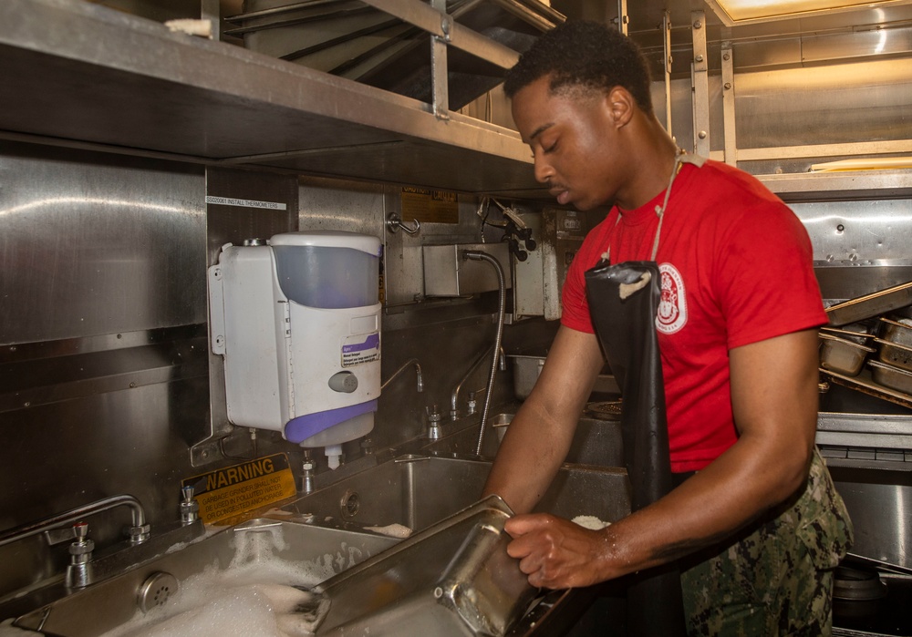 Sailors Conduct Maintenance Aboard USS Ralph Johnson (DDG 114)