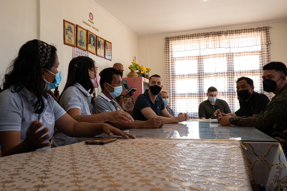 U.S. Marines visit a medical facility ahead of Balikatan 22