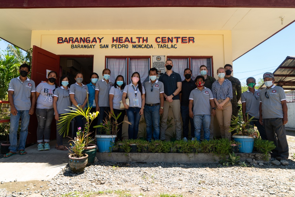 U.S. Marines visit a medical facility ahead of Balikatan 22
