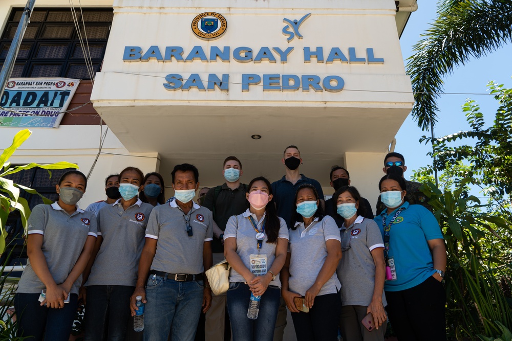 U.S. Marines visit a medical facility ahead of Balikatan 22