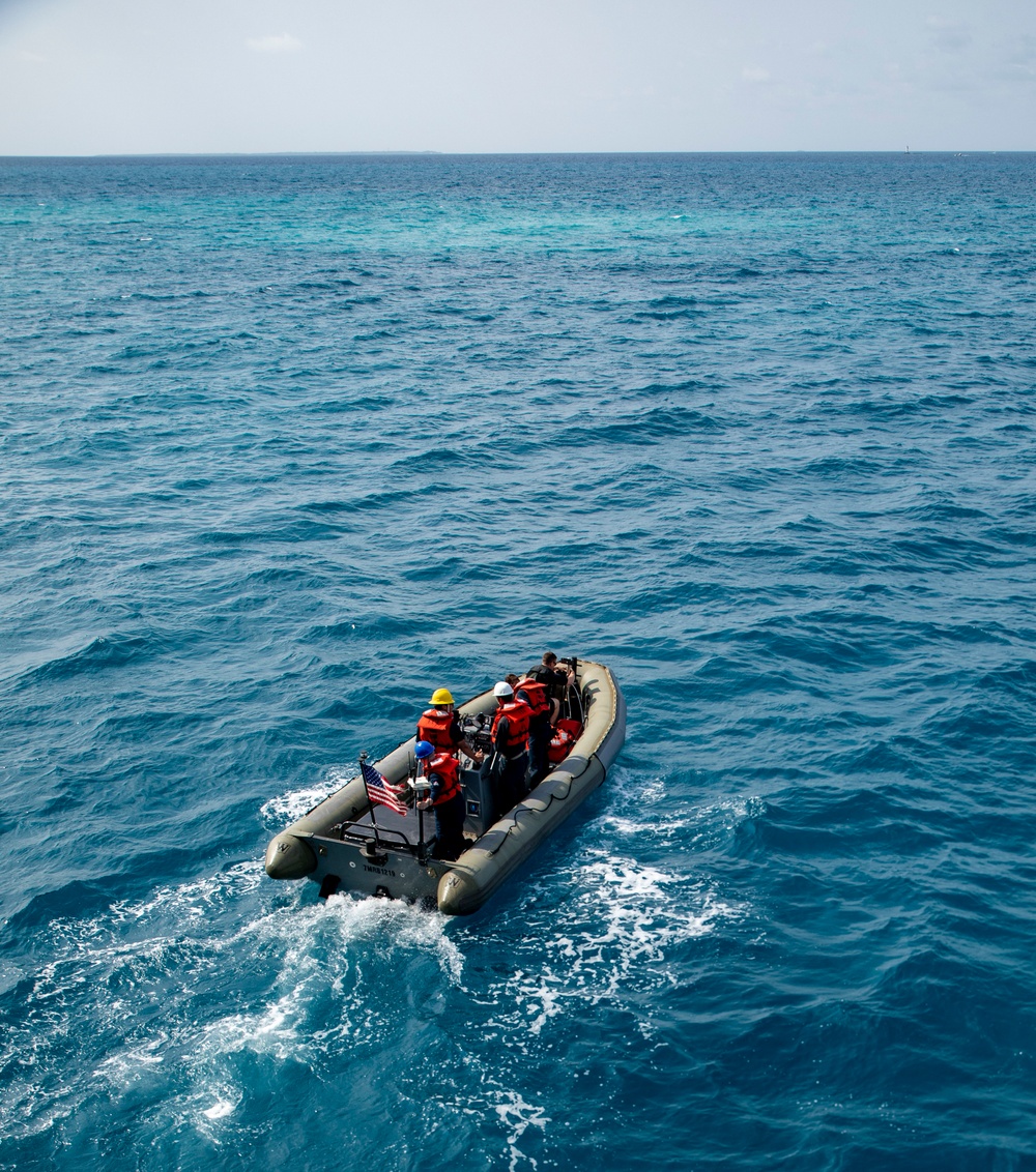 Sailors Aboard USS Ralph Johnson (DDG 114) Conduct Small Boat Operations