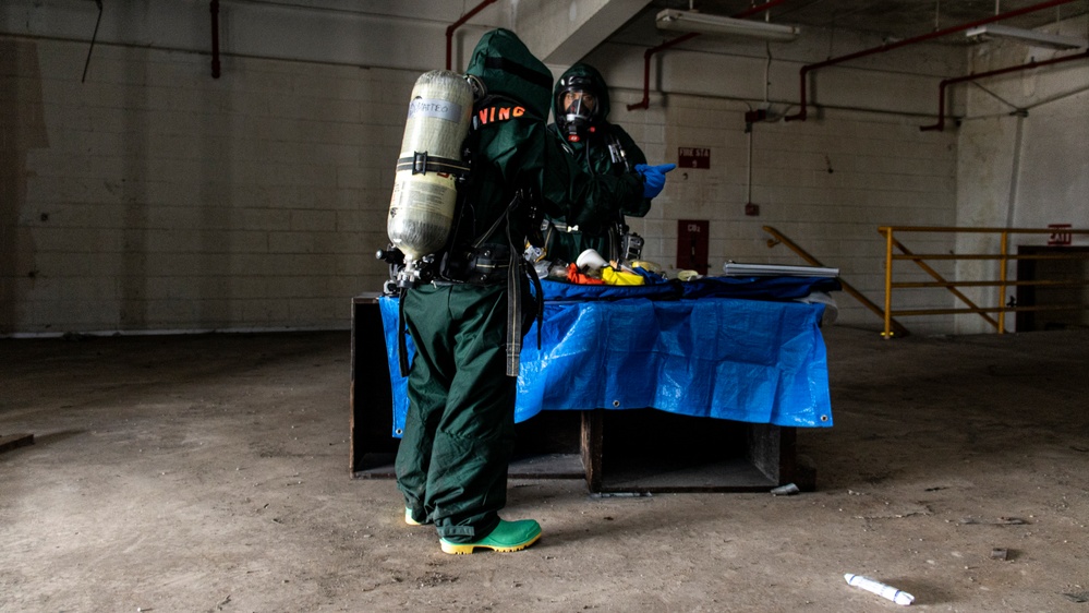 CBRN trains in sensitive site exploitation