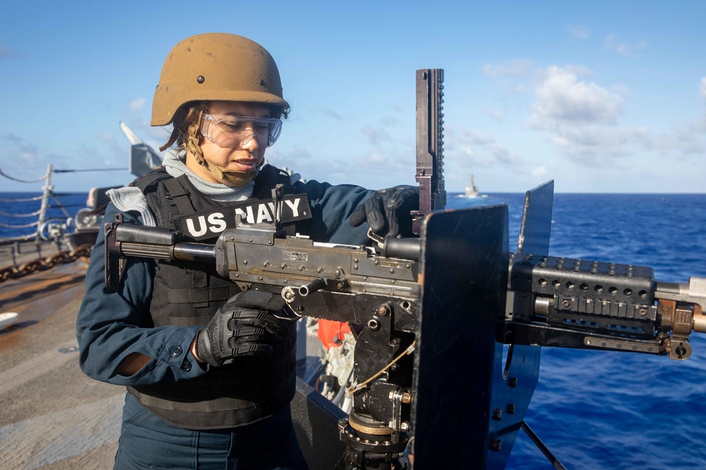 LS2 Martinez Inspects M240B Machine Gun