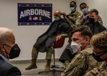 President Joseph R. Biden Jr. visit Paratroopers in the 82nd Airborne Division in Poland