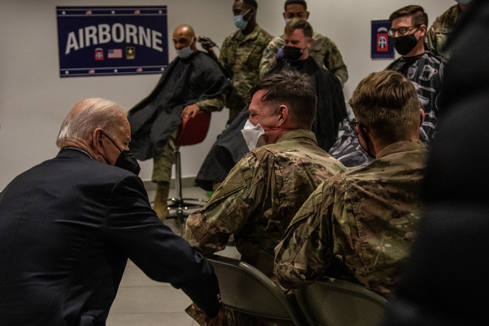 President Joseph R. Biden Jr. visit Paratroopers in the 82nd Airborne Division in Poland