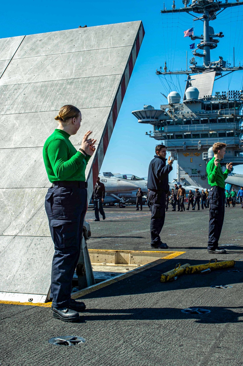 The Harry S. Truman Carrier Strike Group is on a scheduled deployment in the U.S. Sixth Fleet area of operations in support of naval operations to maintain maritime stability and security.