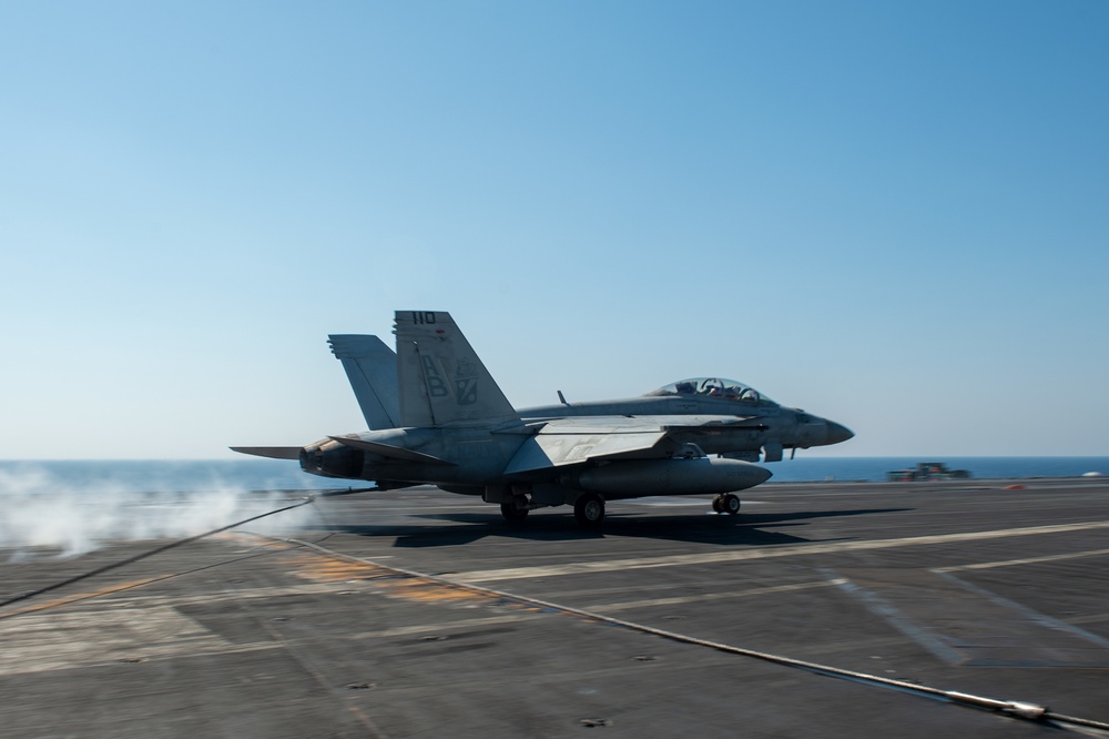 The Harry S. Truman Carrier Strike Group is on a scheduled deployment in the U.S. Sixth Fleet area of operations in support of naval operations to maintain maritime stability and security.