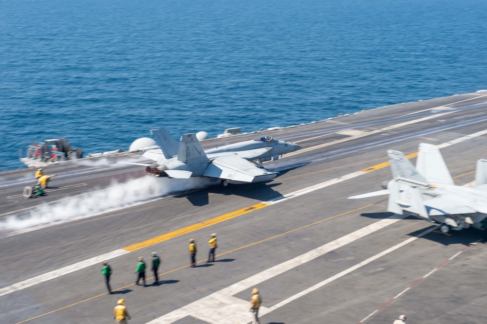 The Harry S. Truman Carrier Strike Group is on a scheduled deployment in the U.S. Sixth Fleet area of operations in support of naval operations to maintain maritime stability and security.