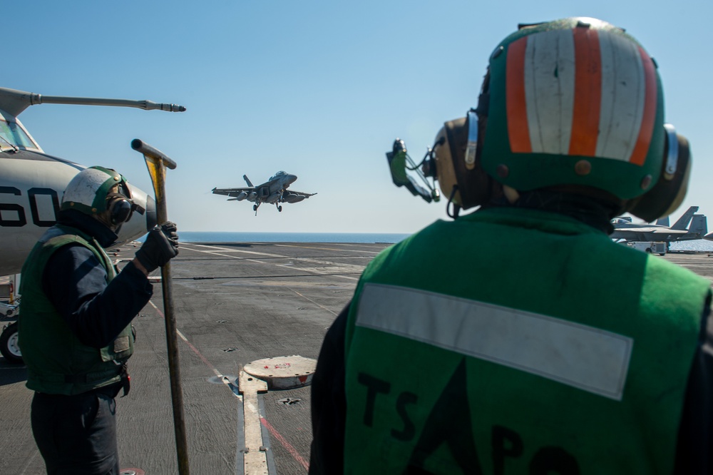 The Harry S. Truman Carrier Strike Group is on a scheduled deployment in the U.S. Sixth Fleet area of operations in support of naval operations to maintain maritime stability and security.