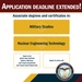 USNCC Application Deadline Extended for Military Studies; Nuclear Engineering Technology