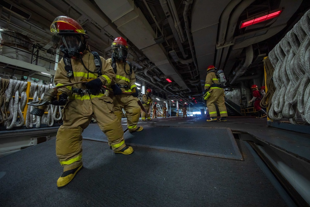Makin Island Firefighting Drill