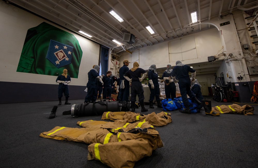 Makin Island Firefighting Drill