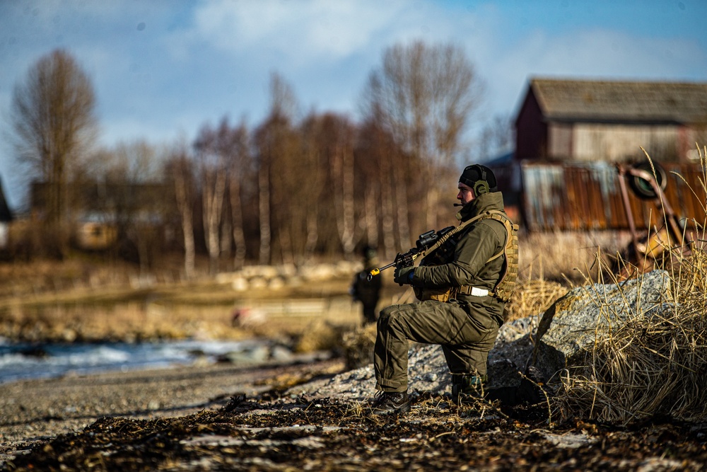 U.S. Marines and Korps Mariniers Perform an Amphibious Landing During Exercise Cold Response 22
