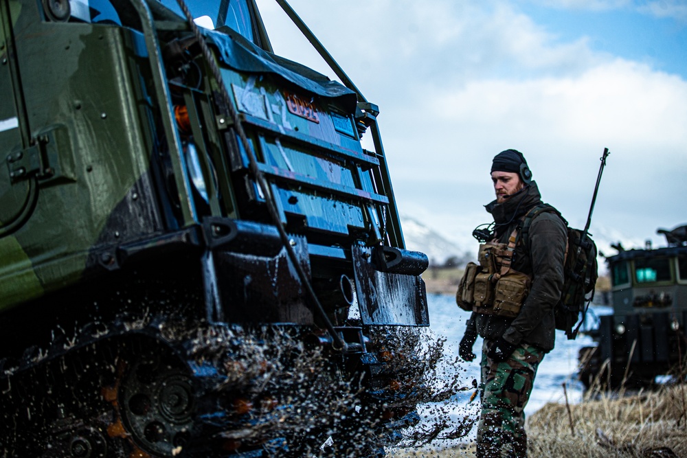 U.S. Marines and Korps Mariniers Perform an Amphibious Landing During Exercise Cold Response 22
