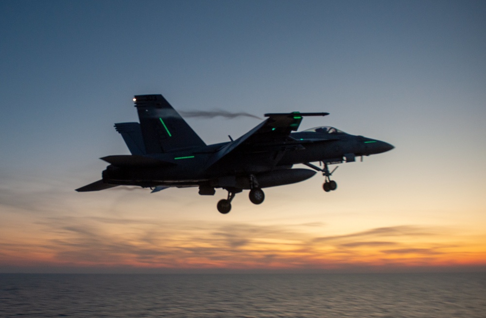 The Harry S. Truman Carrier Strike Group is on a scheduled deployment in the U.S. Sixth Fleet area of operations in support of naval operations to maintain maritime stability and security.