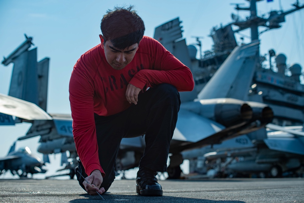 The Harry S. Truman Carrier Strike Group is on a scheduled deployment in the U.S. Sixth Fleet area of operations in support of naval operations to maintain maritime stability and security.