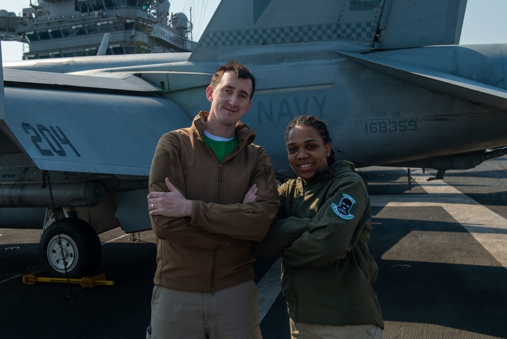 The Harry S. Truman Carrier Strike Group is on a scheduled deployment in the U.S. Sixth Fleet area of operations in support of naval operations to maintain maritime stability and security.