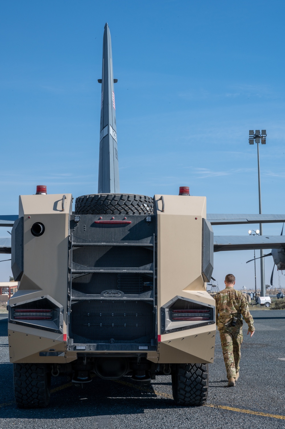 A perfect fit: a P-19C is loaded inside a Hercules