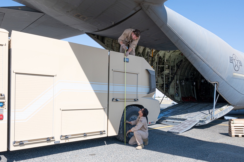 A perfect fit: a P-19C is loaded inside a Hercules