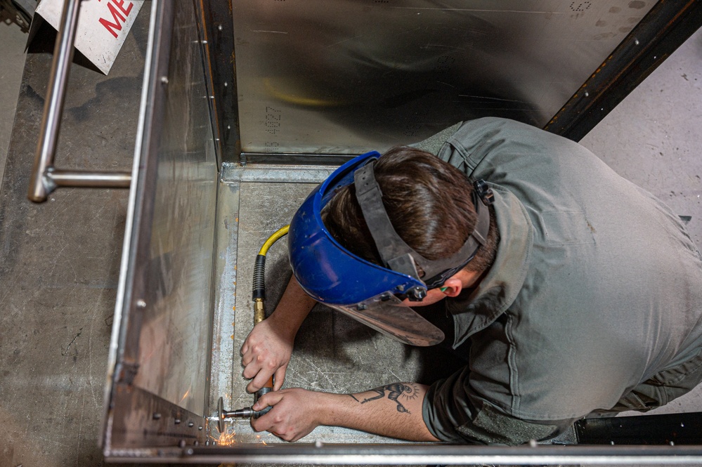 Multiplying efficiency through innovation: 4th Expeditionary Special Operations Squadron builds storage crates