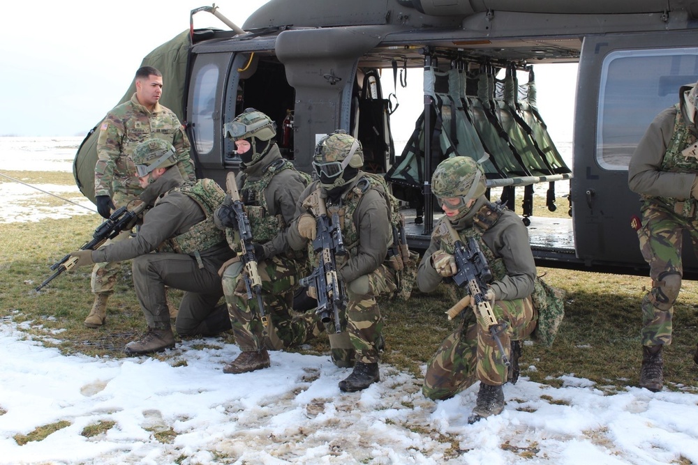 Bravo Company &quot;Jokers&quot; 3-227th Assault Helicopter Battalion conducts Cold Load Training with the Royal Netherlands 11th Infantry Brigade during Rapid Falcon 2022