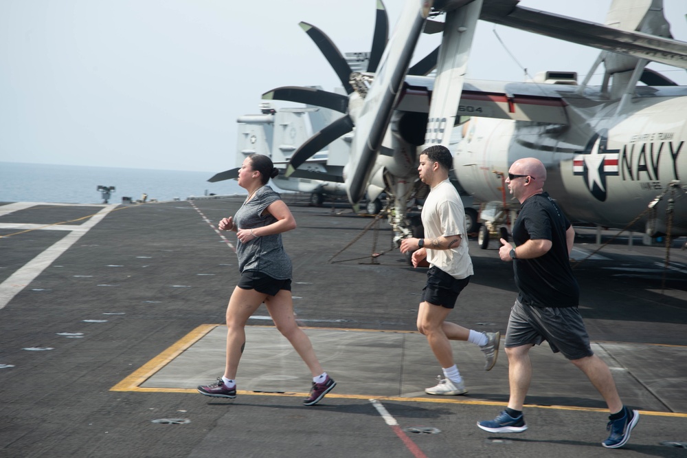 The Harry S. Truman Carrier Strike Group is on a scheduled deployment in the U.S. Sixth Fleet area of operations in support of naval operations to maintain maritime stability and security.