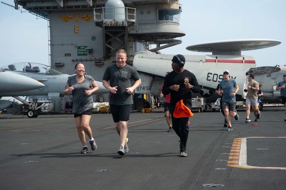 The Harry S. Truman Carrier Strike Group is on a scheduled deployment in the U.S. Sixth Fleet area of operations in support of naval operations to maintain maritime stability and security.