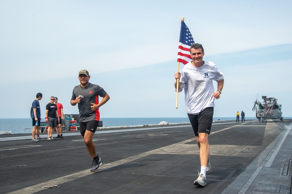 The Harry S. Truman Carrier Strike Group is on a scheduled deployment in the U.S. Sixth Fleet area of operations in support of naval operations to maintain maritime stability and security.