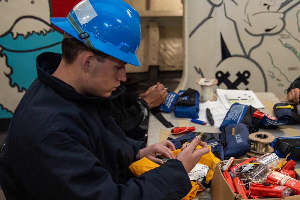 USS Ronald Reagan (CVN 76) Life Preserver Maintenance