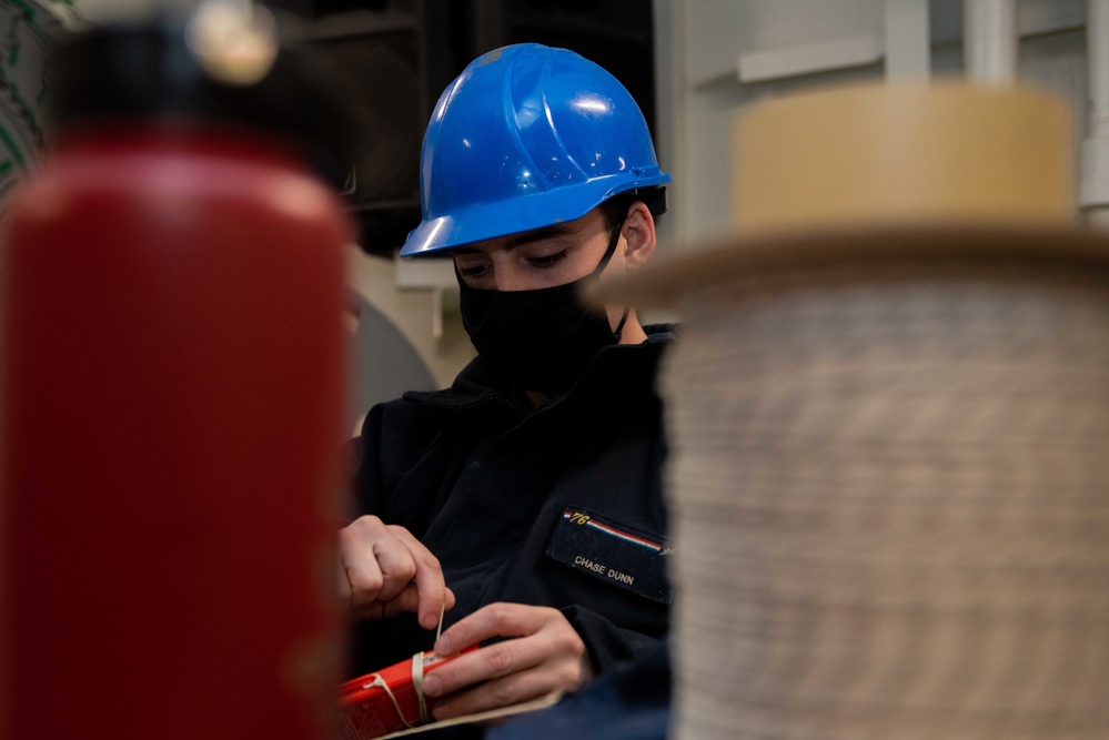 USS Ronald Reagan (CVN 76) Life Preserver Maintenance