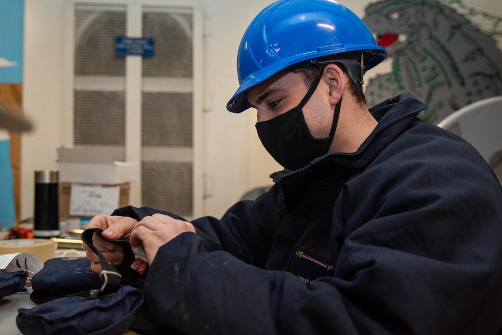USS Ronald Reagan (CVN 76) Life Preserver Maintenance