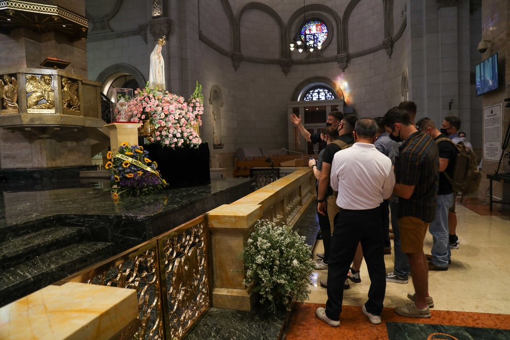 Abraham Lincoln conducts community relations project at The Minor Basilica and Metropolitan Cathedral of the Immaculate Conception