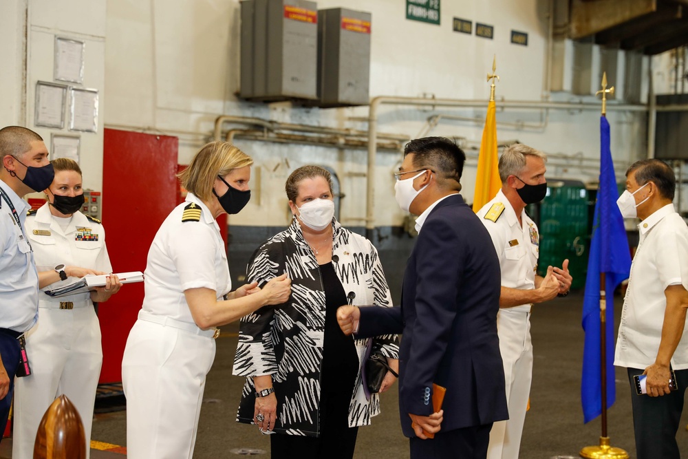 Abraham Lincoln holds a reception for the 70th year of the U.S. Philippine alliance