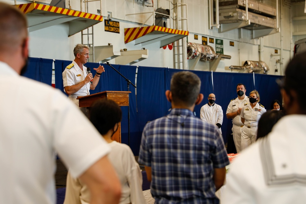 Abraham Lincoln holds a reception for the 70th year of the U.S. Philippine alliance