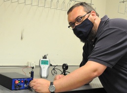 Measuring output of a commercial erbium-glass micro-laser