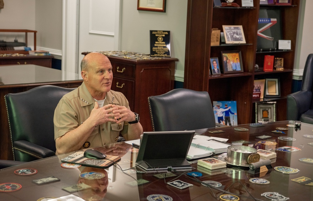 CNO Gilday speaks to the 2022 Navy Public Affairs Worldwide Symposium