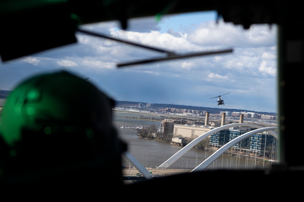 1st Helicopter Squadron flies over Cherry Blossom Festival