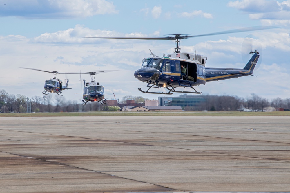 1st Helicopter Squadron flies over Cherry Blossom Festival