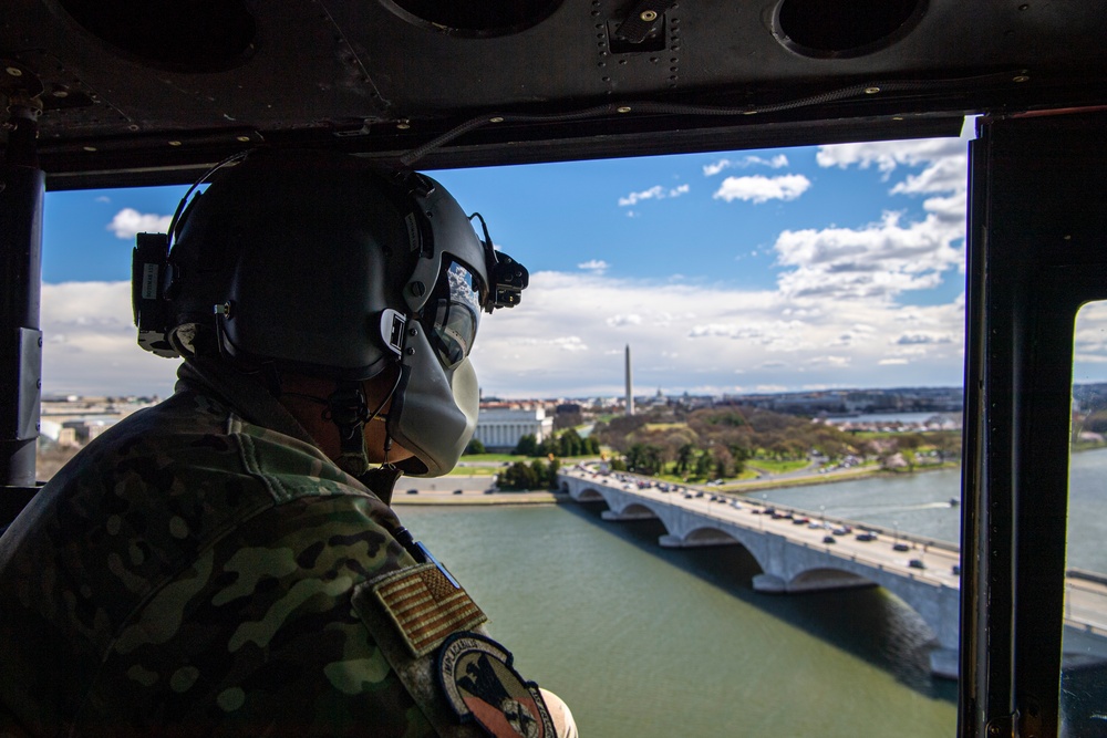 1st Helicopter Squadron flies over Cherry Blossom Festival